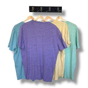 Lucky Brand Mens T-Shirt Bundle Lot of 4 Size XL Multicolor Crew Neck Pocket